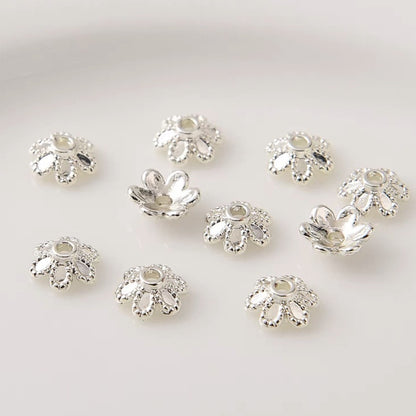 Brass Flower Bead Caps 6/8/10mm Six-Petal 100pcs 6