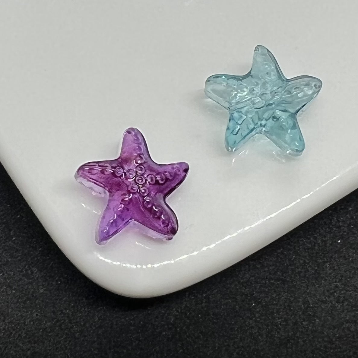 Electroplated Starfish Glass Beads 14mm Marine Organism Design 20pcs 3