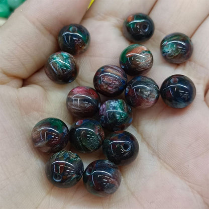 Gradient Resin Beads 16mm Round Dark Ocean Colors Glossy 20pcs 7