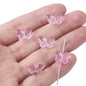 Transparent Butterfly Glass Beads 10x14mm Pastel Colors 20pcs 6