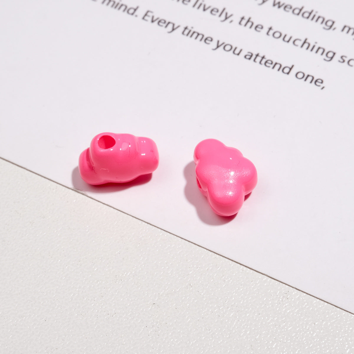 Painted Cloud Acrylic Beads 12mm Colorful Glossy Baked 50pcs 16