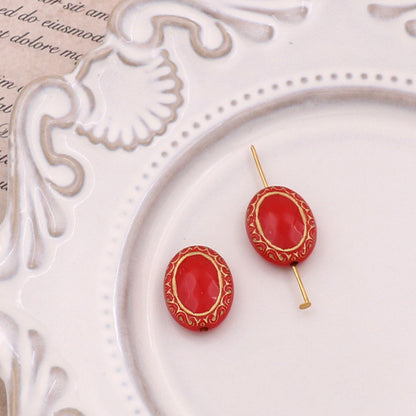 Gilded Beauty Avatar Acrylic Beads 18mm Artistic Vintage 30pcs 11