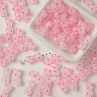 Handmade Matte Texture Bone Lampwork Glass Beads 16mm 10pcs 7