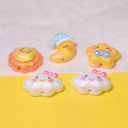 Iridescent Smiley Cloud Moon Resin Beads Personified Characters 10pcs 3