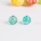 Lampwork Glass Beads Round 12mm Double Color Luminous Foil 5pcs 12