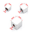 Stainless Steel Square Metal Beads 3 4 5mm Polished Silver 100pcs 2