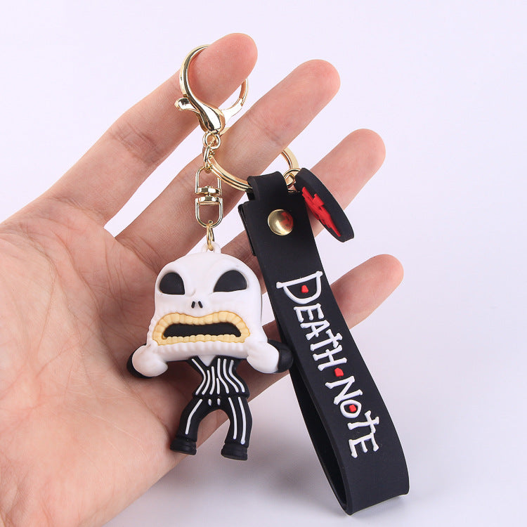 PVC Soft Halloween Pumpkin Man Keychain Colorful Spooky Charm 8