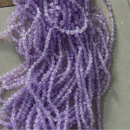 Crackle Round Glass Beads 8mm Monochrome Translucent 200pcs 22