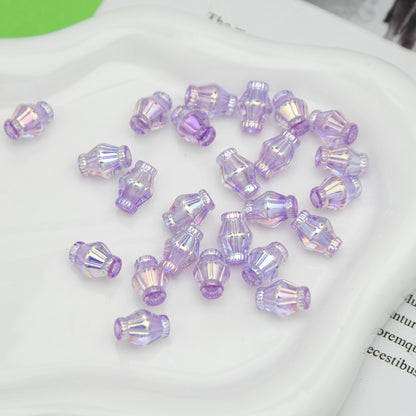 Plated Rhombus Acrylic Beads 13mm Transparent Iridescent 20pcs 9