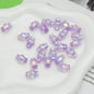 Plated Rhombus Acrylic Beads 13mm Transparent Iridescent 20pcs 9