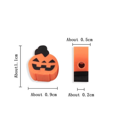 Halloween Ghost Clay Beads Polymer Festive Mix 100pcs 9