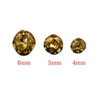 Brass Round Metal Beads 4-6mm Vintage Hollow Filigree 100pcs 4