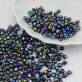Plating Iridescent Faceted Acrylic Beads 10mm Solid Color 1000pcs