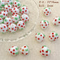 Hand Painted Strawberry Enamel Glass Beads 14mm 1pc 7