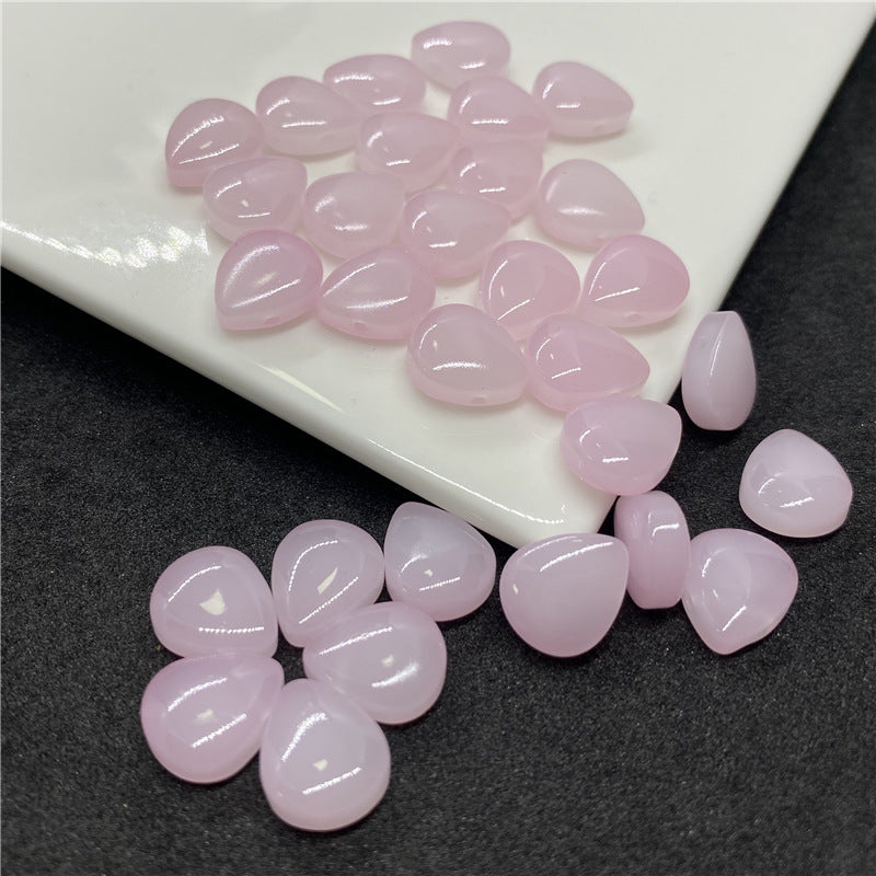 Czech Glass Beads Teardrop 12mm Transparent Iridescent 100pcs 29