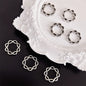 Filigree Flower Circle Metal Beads Frame 15mm Decorative 60pcs 3