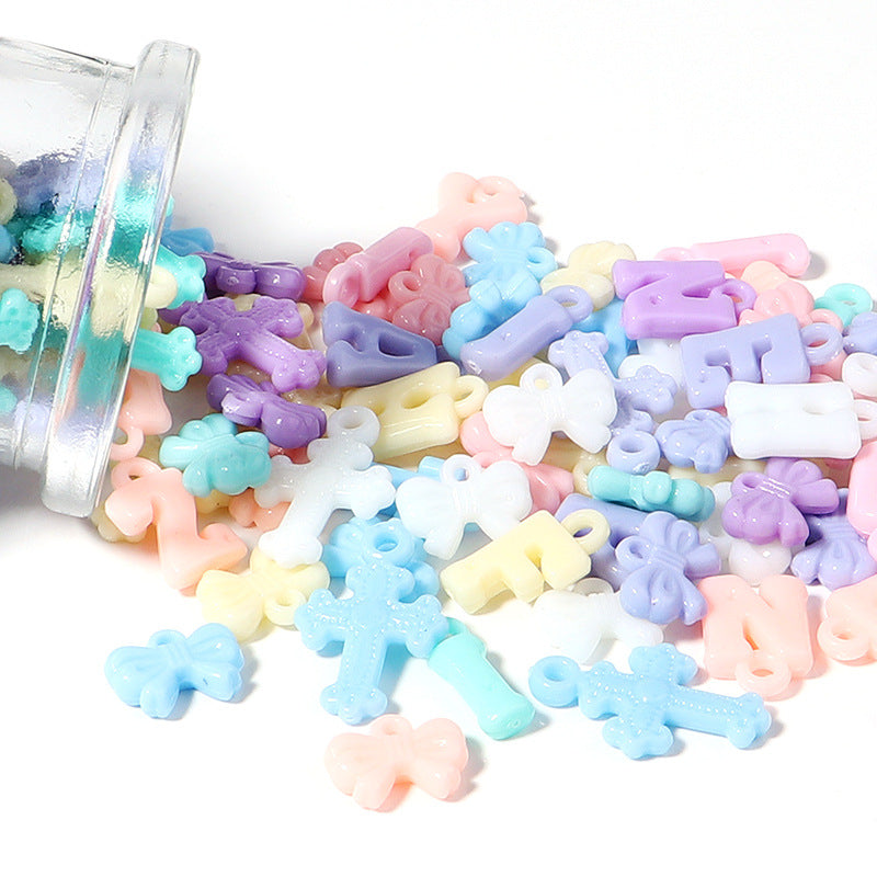 Macaron Acrylic Beads Mixed Shapes Pastel Colors 100pcs 2