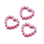 Solid Color Plated Love Circle 39X43mm Acrylic Beads 10pcs 11