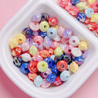 Plating Small Flying Saucer Acrylic Beads 10mm UV Colors Mixed 20pcs 2