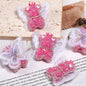 Winged Little Bear Rhinestone Beads 25x41mm Sparkling Lace Wings 5pcs 9