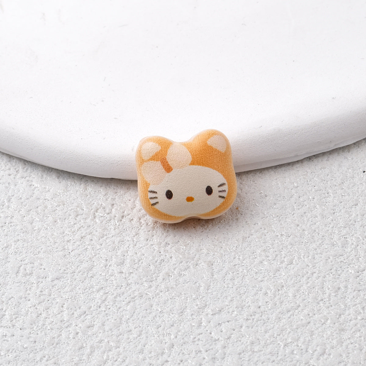 Leopard Print Hello KT Acrylic Beads 14mm Matte Finish 20pcs 7