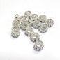 Brass Hollow Zirconia Embedded Spacer Beads 4.5-10mm Vintage 10pcs 9