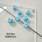 Square Metal Beads 8mm Baking Painted Cheese Cube Alloy 20pcs 6