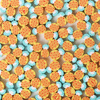 Pineapple Clay Beads 13mm Yellow Geometric Pattern 100pcs 6
