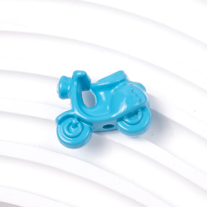 Painted Scooter Acrylic Beads 19mm Glossy Cartoon Colorful 50pcs 8