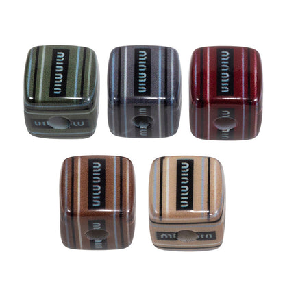 Striped Designer M Acrylic Square Beads 14mm 10pcs 6