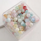 Crackle Glass Beads 10mm Gradient Pastel Colors 60pcs 2
