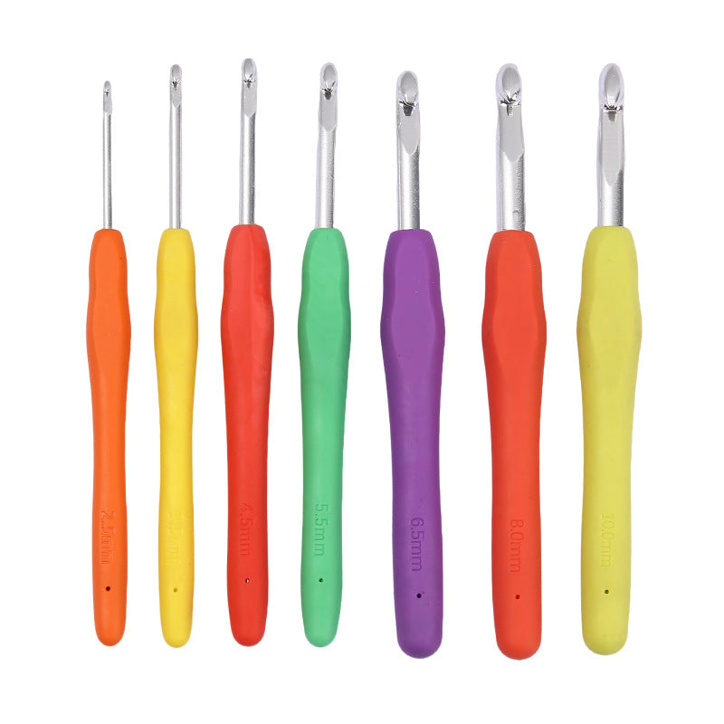 Crochet Hooks Soft Grip Aluminum Tips Ergonomic Silicone Handles 3pcs 14cm 5
