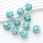 Embellished Flower Cluster Clay Beads 20mm Gradient Rose 10pcs 48