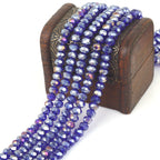 Glass Faceted Spacer Beads 8mm Iridescent Plating 3