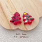 Hand Painted Christmas Tree Glass Beads 26mm Cartoon Pattern 1pc 6