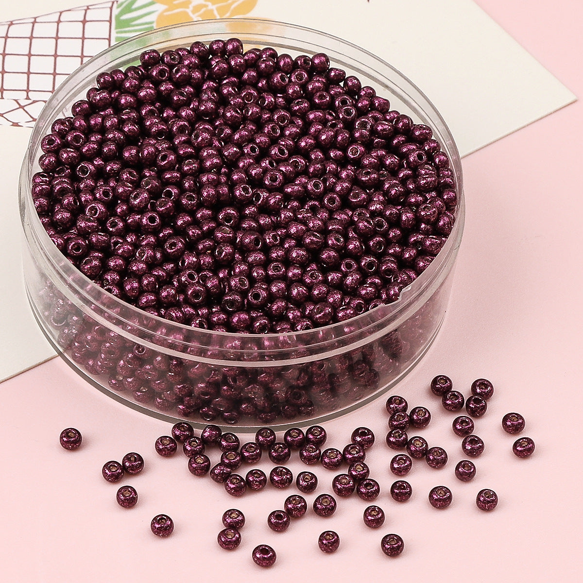 Metallic Seed Glass Beads 2mm Premium Colorful Shimmering 3000pcs 20