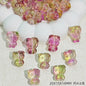 Gradient 3D Cat Figurine Glass Beads 20mm Pastel Colors 20pcs 14