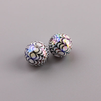 Plating Spider Web Acrylic Beads 15mm Halloween Glossy 50pcs 6