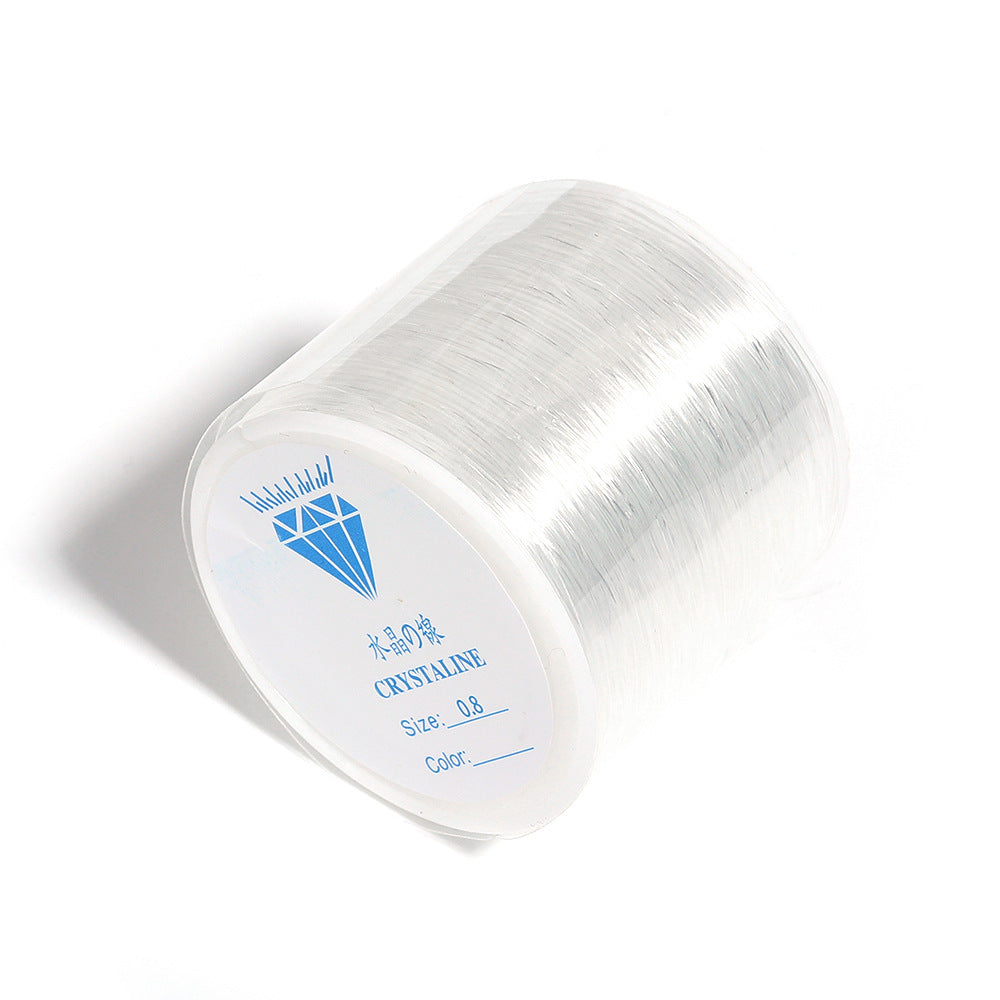 Transparent Crystal Elastic Cord Polyester 0.4mm-1.5mm 80m Per Roll 6