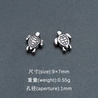 Turtle Metal Beads 9mm Antique Silver Tone Zinc Alloy 300pcs 6