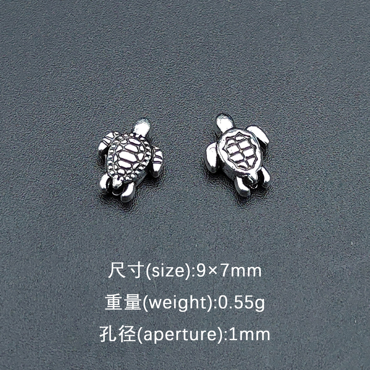 Turtle Metal Beads 9mm Antique Silver Tone Zinc Alloy 300pcs 6