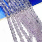 Crackle Flower Glass Beads 8mm Soft Purple Blue Gradient 3 Strands 23