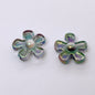 Plating Irregular Flower Acrylic Beads 26mm Transparent Pastel 100pcs 4