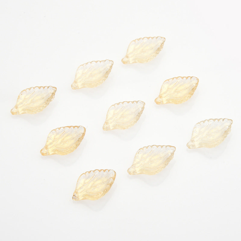 Czech Glass Beads Sunflower Leaf 16 x 23mm Multicolor Petal 20pcs 12