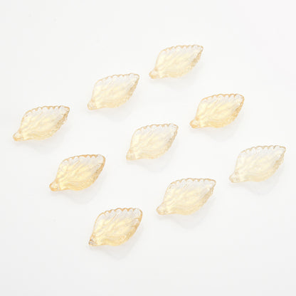 Czech Glass Beads Sunflower Leaf 16 x 23mm Multicolor Petal 20pcs 12