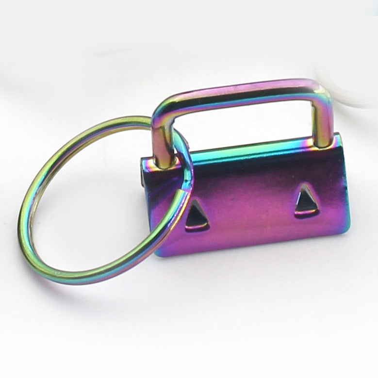 Iron Fob Keychain Clamps 25mm Various Finish Colors 10pcs 13