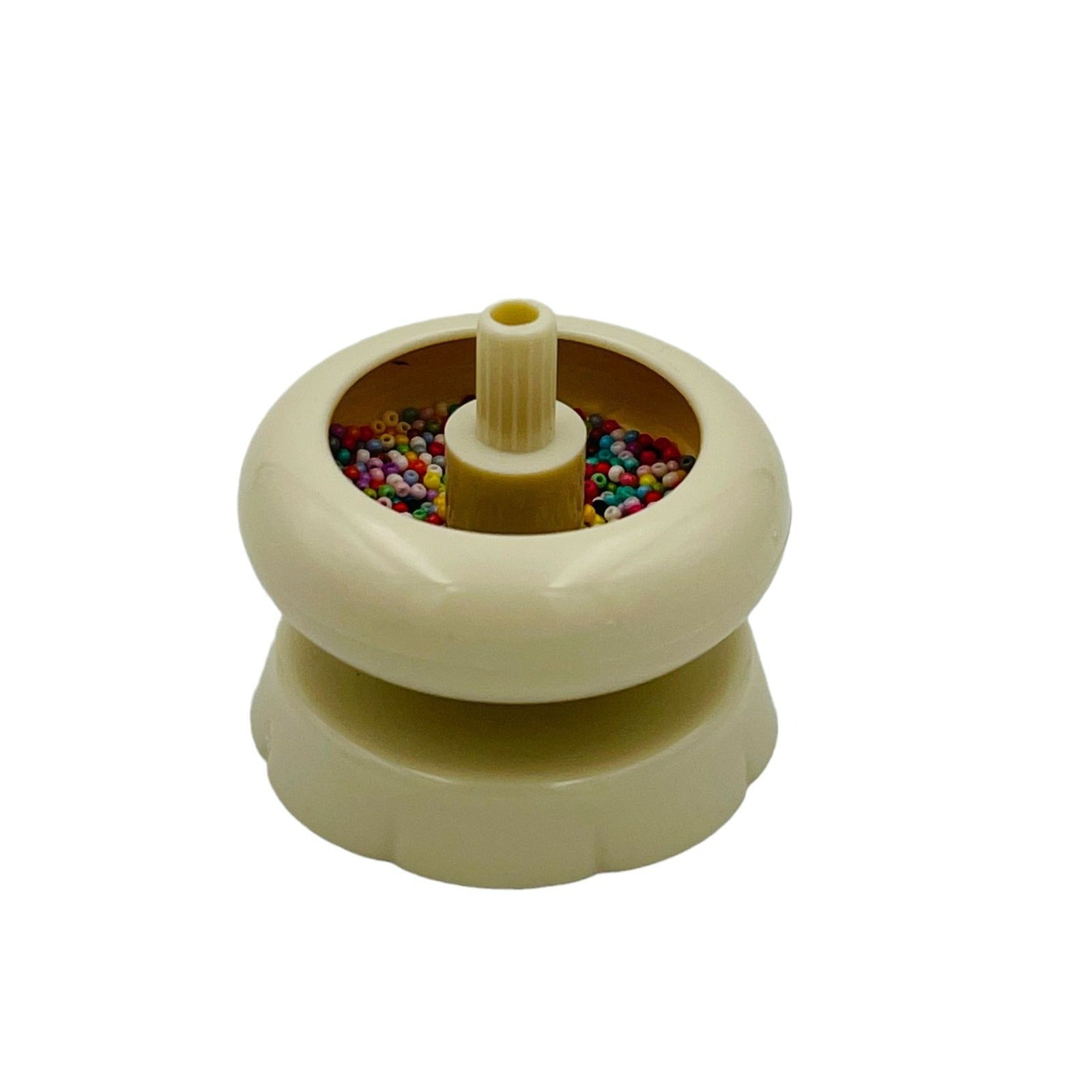 Mini Plastic Bead Spinner Milky White Compact 6cm 2pcs 5