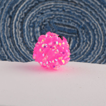 Glitter Bubblegum Beads 14mm Sequin Cluster Rhinestone 10pcs 10