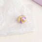 UV Plating Round Acrylic Beads 15mm Dual Color Flow 100pcs 7