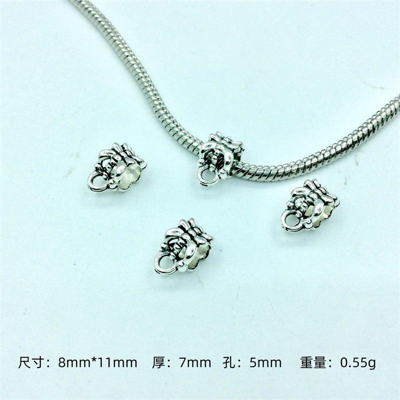 Alloy Bead-hanger Spacer Beads Large Hole 200pcs 12